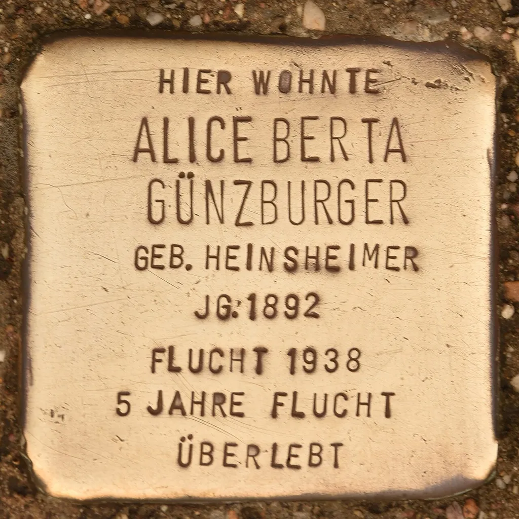 Stolperstein für Alice Berta Günzburger