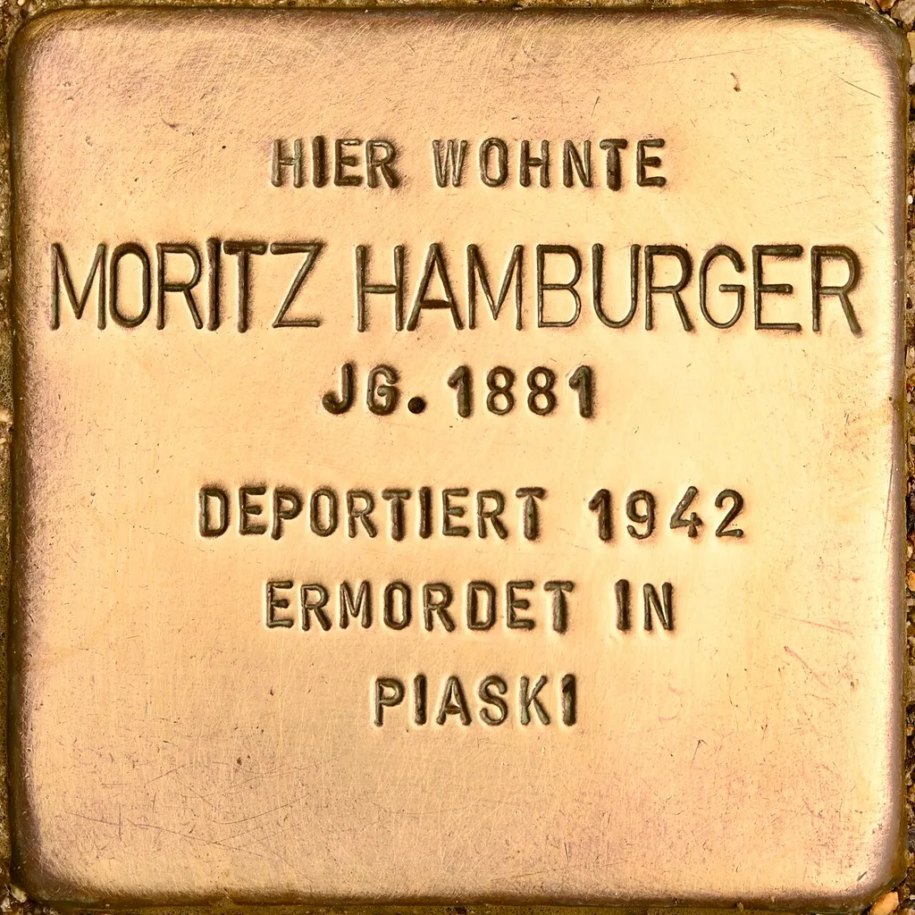 Stolperstein für Moritz Hamburger