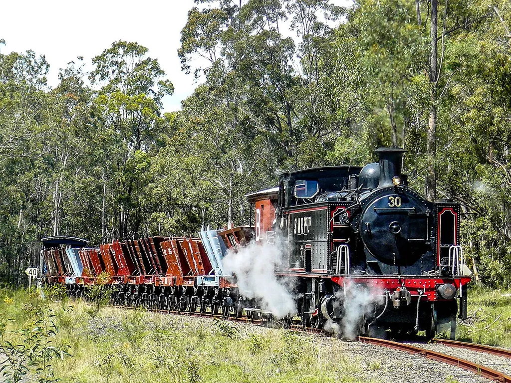 SMR30 on a Photo Stop, 20 years to the day since the cessation of steam on the Richmond Vale Railway.