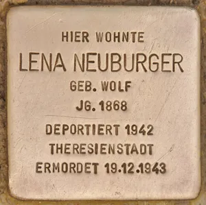 Stolperstein dedicated to Lena Neuburger