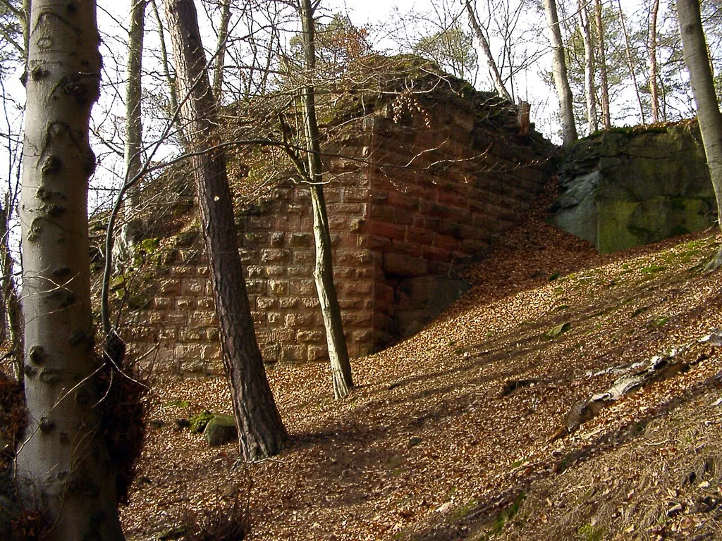 Remains of the Castle Lichtenstein near Neidenfels in Rhineland-Palatinate.