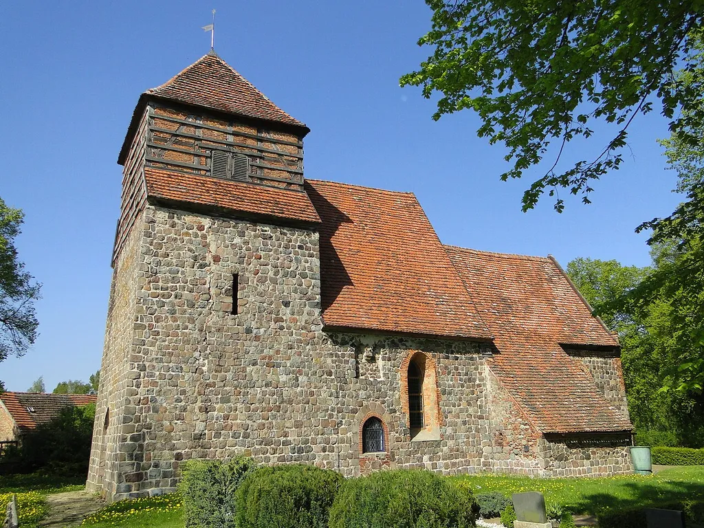 Church in Badresch, district Mecklenburg-Strelitz, Mecklenburg-Vorpommern, Germany