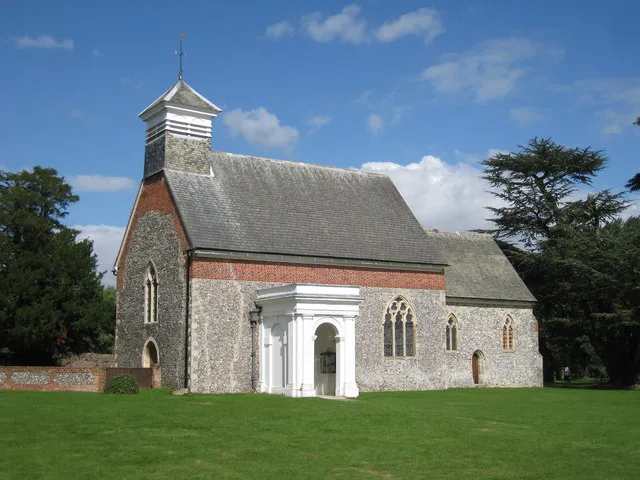 St Botolph's parish church, Lullingstone, Kent, seen from the southwest