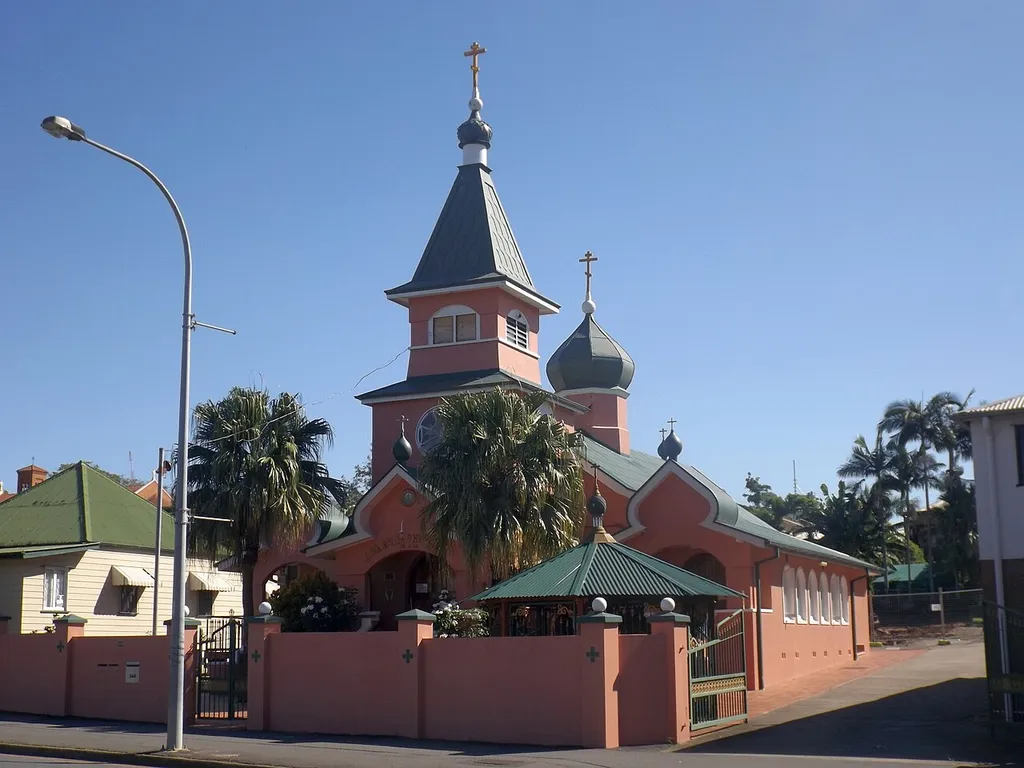 Photo of St Nicholas Russian Orthodox Cathedral at Kangaroo Point, Brisbane, Queensland, Australia.