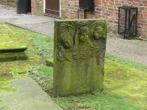 Tombstone of Beatrix Hollinsworth 12 metres west door of Church of St Andrew