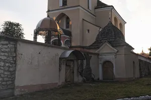 Walls and gates of church of Nativity of the Theotokos, Rohatyn