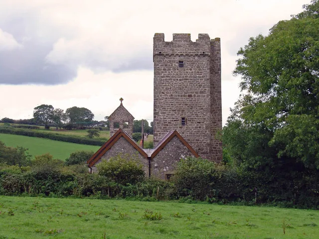 Cyffig parish church As befits its location near the language boundary, this church is "half and half", with a Welsh belfrey on the south aisle and an English tower on the north. The large parish of Cyffig stretches southward almost to the sea, and its southernmost part is in the "Englishry". The bulk of the parish was predominantly Welsh-speaking.