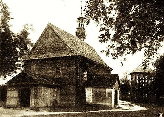 Nagłowice - kościół św. Łukasza z lat 20. XVIII w., rozebrany w latach 1907-8.