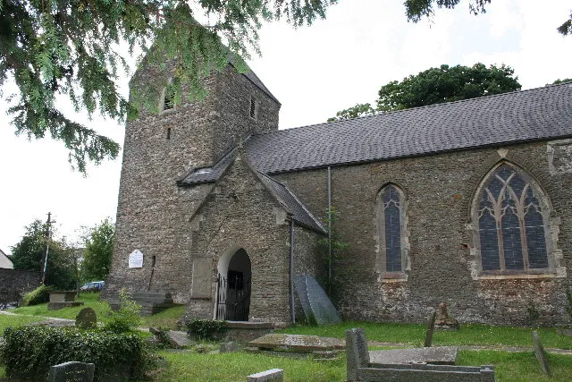 St Barrwg's Church Bedwas. ST1789 3 of 4, Side View