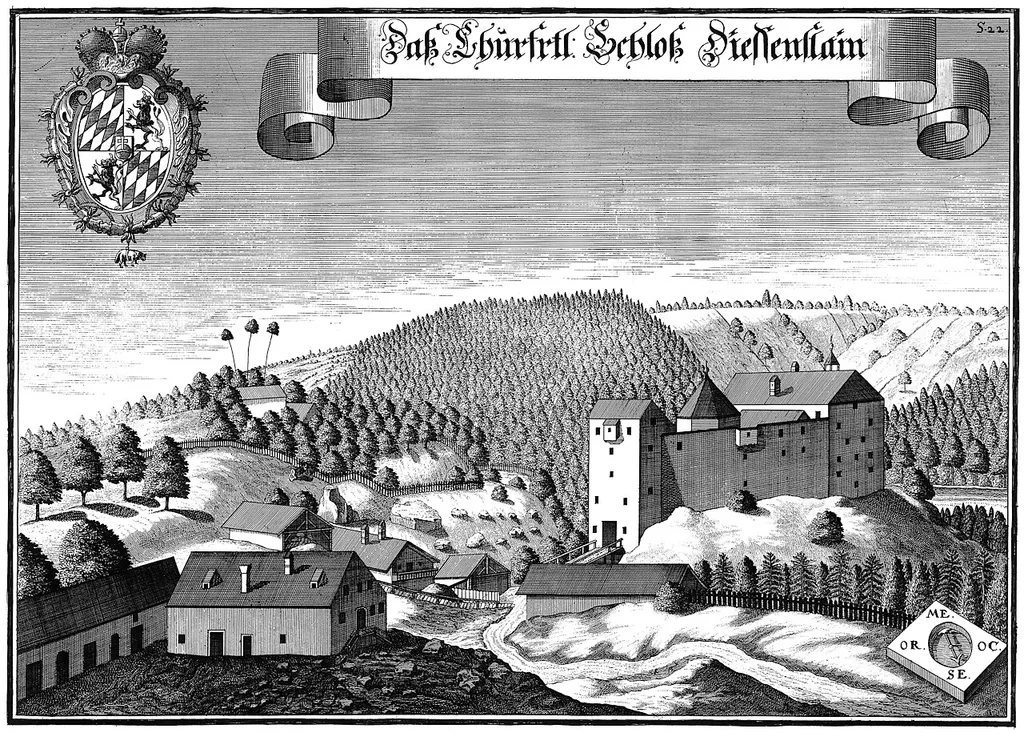 Kupferstich Dießenstein, Schloss