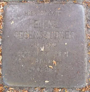 Stolperstein dedicated to Helene Regensburger