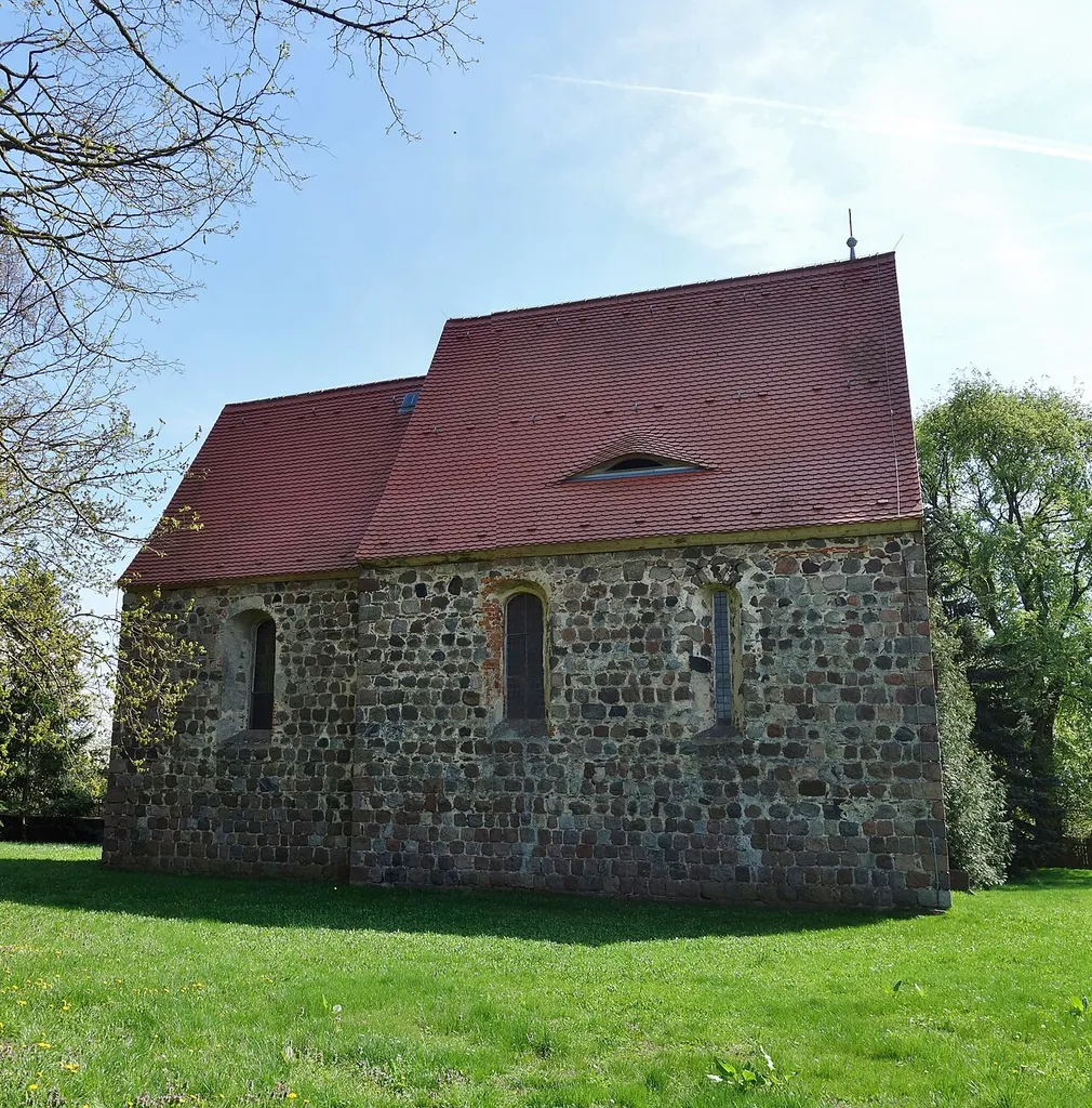Northern view of the church in Reichenow , Reichenow-Mögelin municipality , Märkisch-Oderland district, Brandenburg state, Germany.