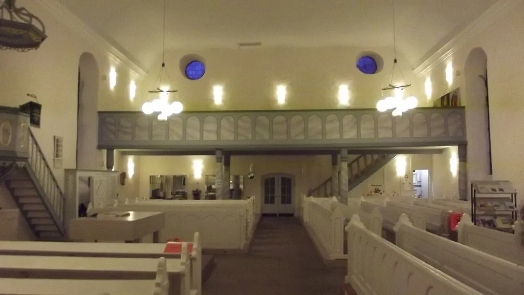 Interior of the protestant church in Wolfersweiler, Saarland