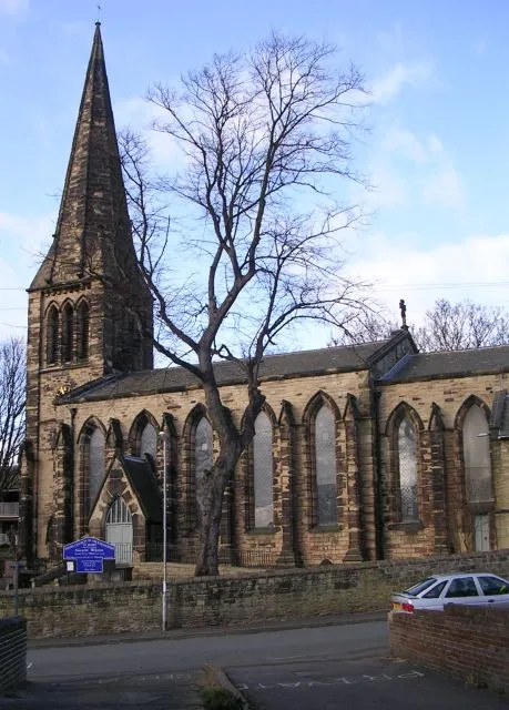 St James' parish church, Church Street, Heckmondwike, West Yorkshire, seen form the southeast