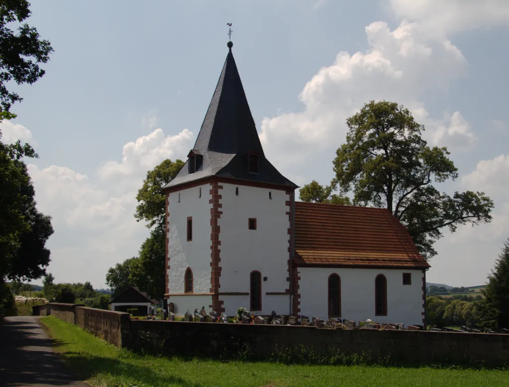 Protestant Nikolauskirche Church in Kirchbracht, Birstein, Hesse, Germany