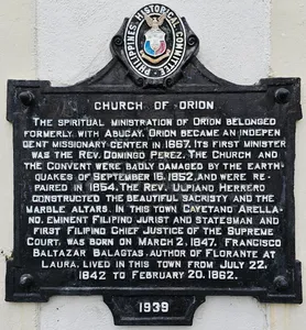 Church of Orion historical marker