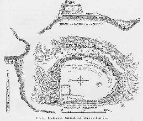 Lageplan von Burg Trautenberg