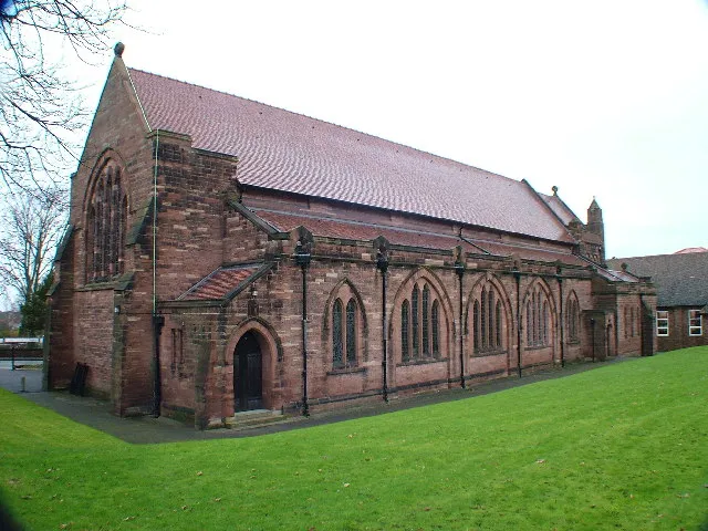 St Stephen's parish church, Prenton Lane, Prenton, Wirral, Merseyside, seen from the south