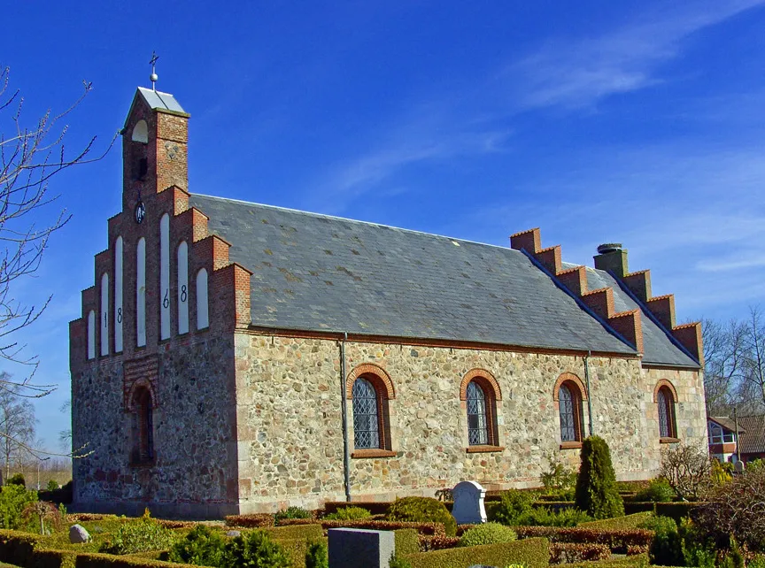 Hjarup kirke (Jylland) fra sydvest