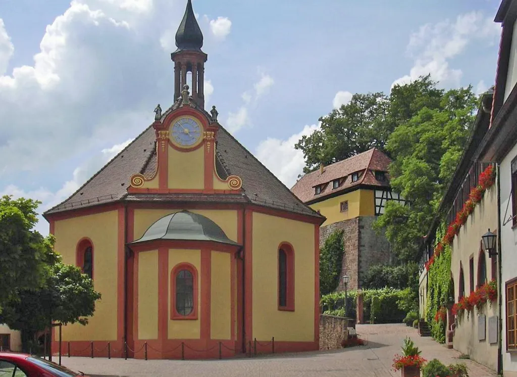 Church and castle in Mahlberg, Germany