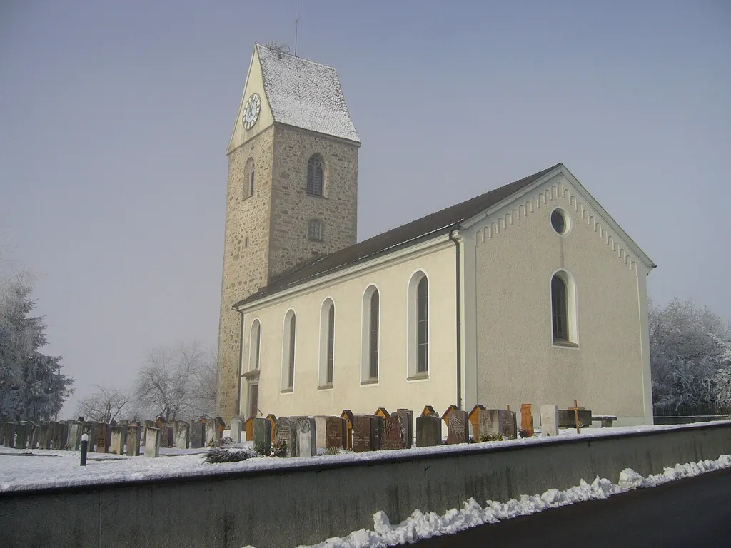 Kirche und Friedhof zu Lustdorf.