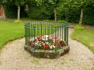 Sundial And Railings To South Of Moravian Church