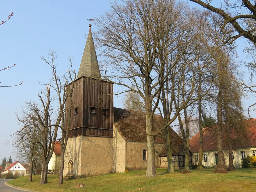 orfkirche Groß Muckrow, Südseite, Groß Muckrow, Ortsteil der Stadt Friedland, Landkreis Oder-Spree, Brandenburg, Deutschland