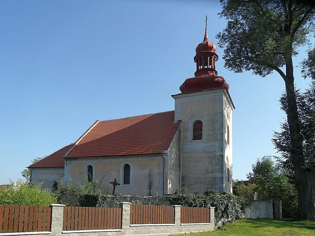 Přibyslavice (Vlkaneč) A. Church of St. Wenceslaus, Kutná Hora District, the Czech Republic.