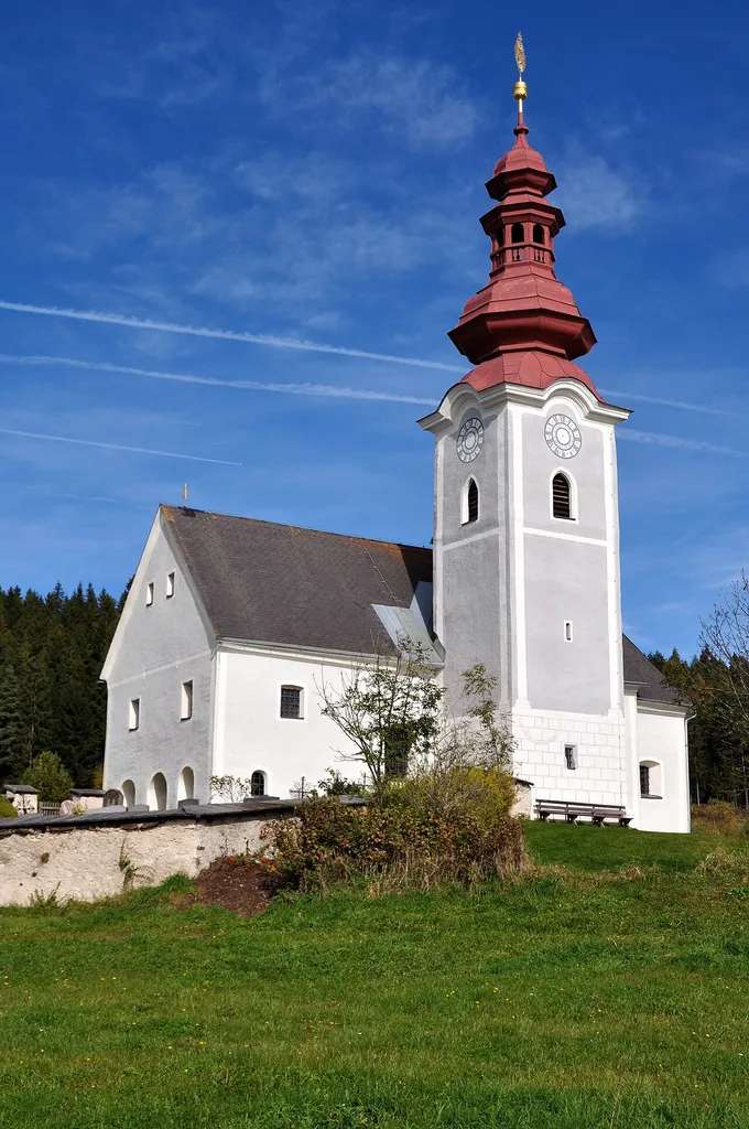 Parish church Saint Florian at Gunzenberg, municipality Mölbling, district St. Veit, Carinthia, Austria, EU