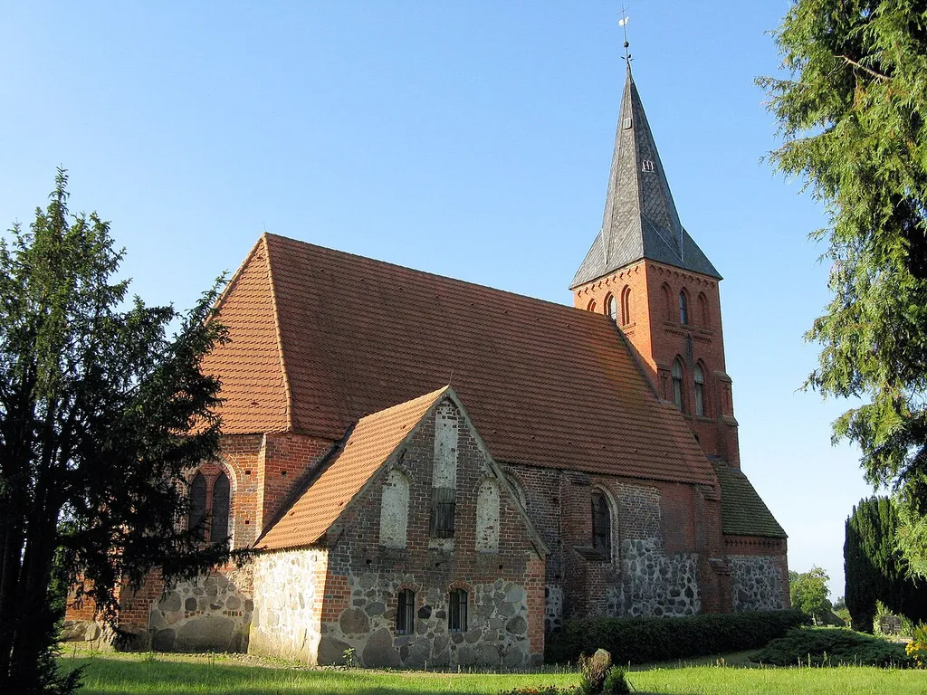 Church in Qualitz, disctrict Rostock, Mecklenburg-Vorpommern, Germany
