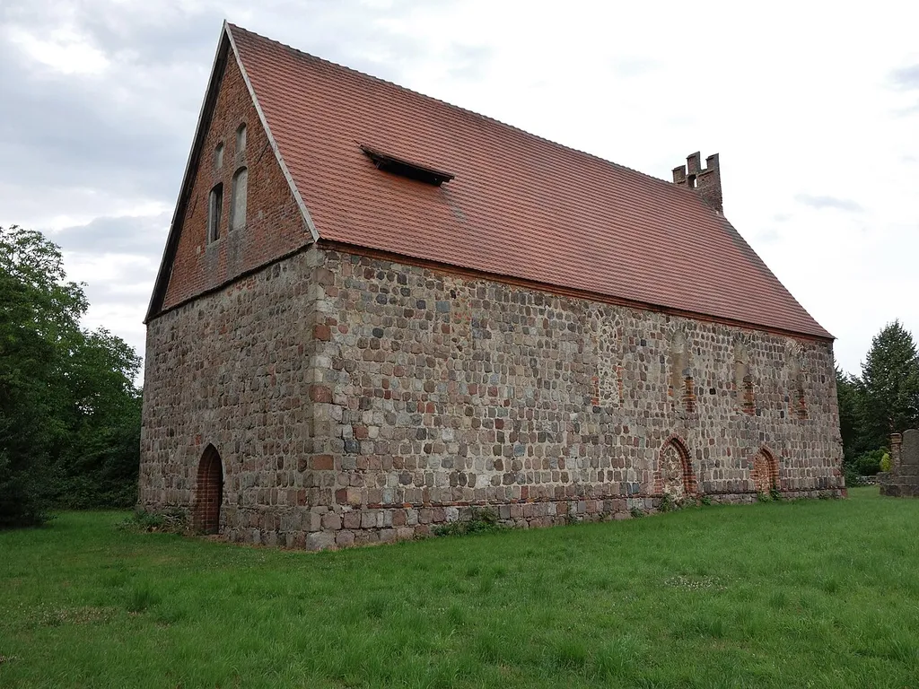 South-western view of church in Groß Welle, Gumtow municipality, Prignitz district, Brandenburg state, Germany