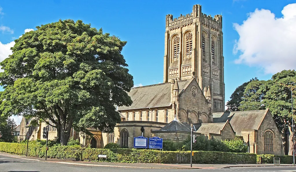 St Gabriel's parish church, Heaton, Newcastle-upon-Tyne, seen from the southeast