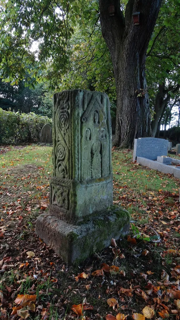 Heysham - St Peter's Church - ancient cross shaft in churchyard