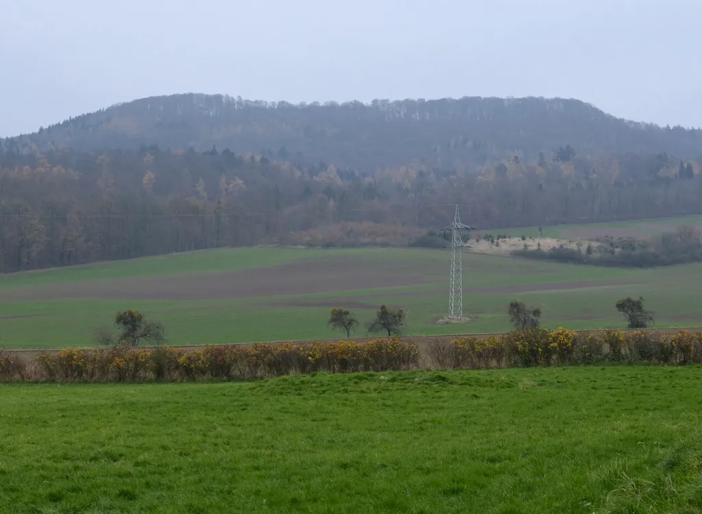 Erhebung Obensburg im Schecken, Wallburg auf der rechten Seite der Erhebung