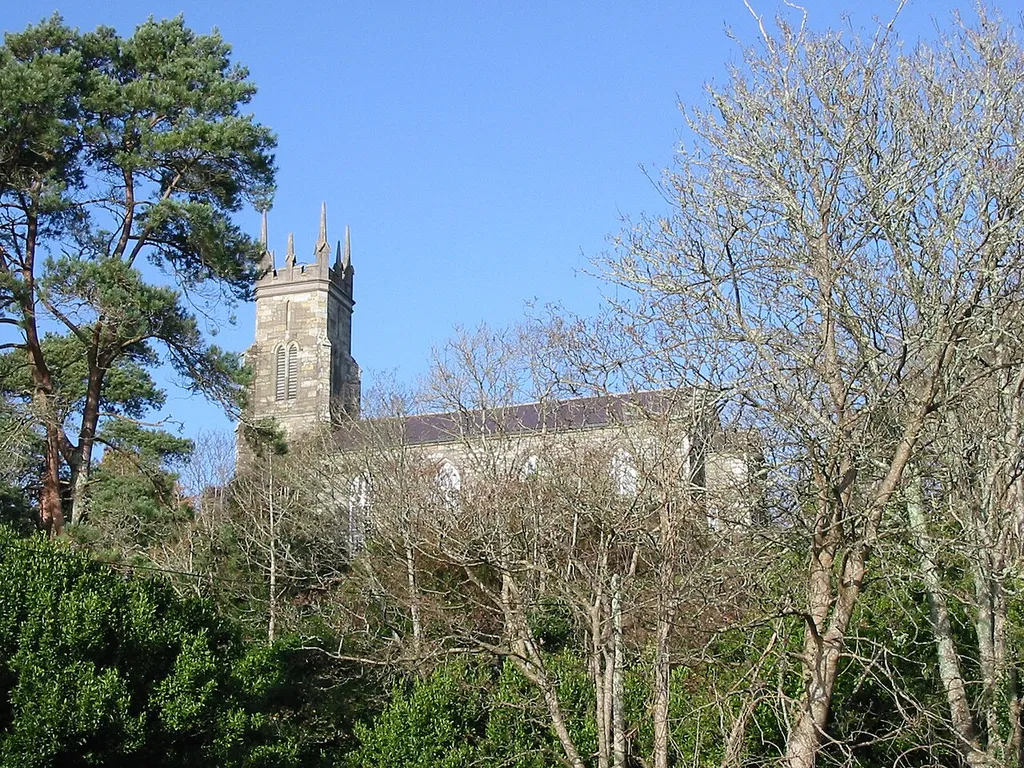 St Barahanes church viewed from the pier Castletownshend.