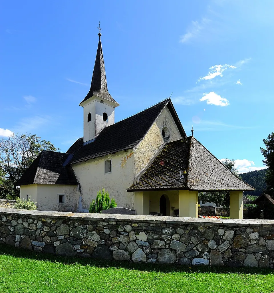 Subsidiary church Saints Andrew and Nicholas in Knasweg, market town Moosburg, district Klagenfurt Land, Carinthia, Austria, EU