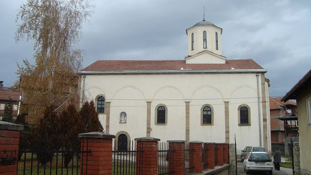 Црква Светог Николе, Нови Пазар, поглед са јужне стране, изграђена 1871. године.