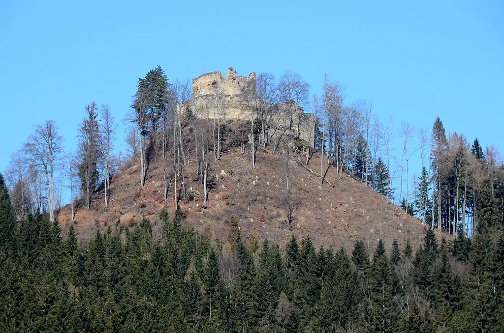 Castle ruins Hornburg, municipality Klein Sankt Paul, district Sankt Veit an der Glan, Carinthia / Austria / EU