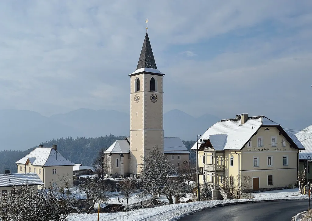 Catholic church at Fresach in the community Fresach, district Villach-Land, Carinthia, Austria