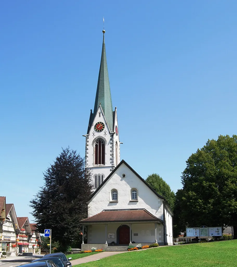 Church of Hundwil, canton of Appenzell Ausserrhoden, Switzerland