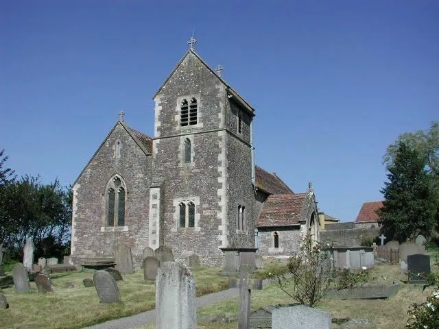 St Mary of Malmesbury's parish church, Littleton-on-Severn, Gloucestershire, seen from the southwest