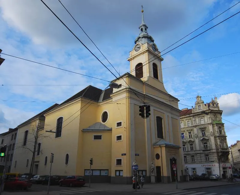 Pfarrkirche Sankt Josef (Joseph) in der Schönbrunner Straße 50 in Wien-Margareten This media shows the protected monument with ObjektID 6511 in Austria. (Commons, de, Wikidata)