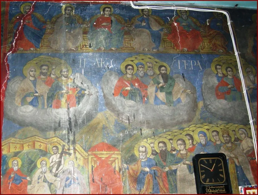 Paradise, fresco in Saint Athanasius Church in Melissotopos.