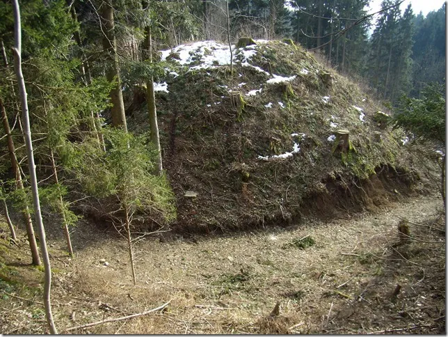 Kegelstumpf des Kernwerks der ehemaligen Burg Waldeck