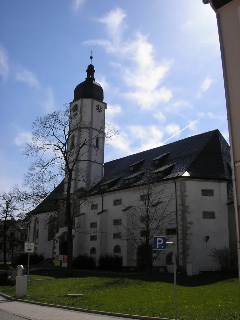 Die Klosterkirche in der Altstadt von Neustadt an der Orla (Thüringen).