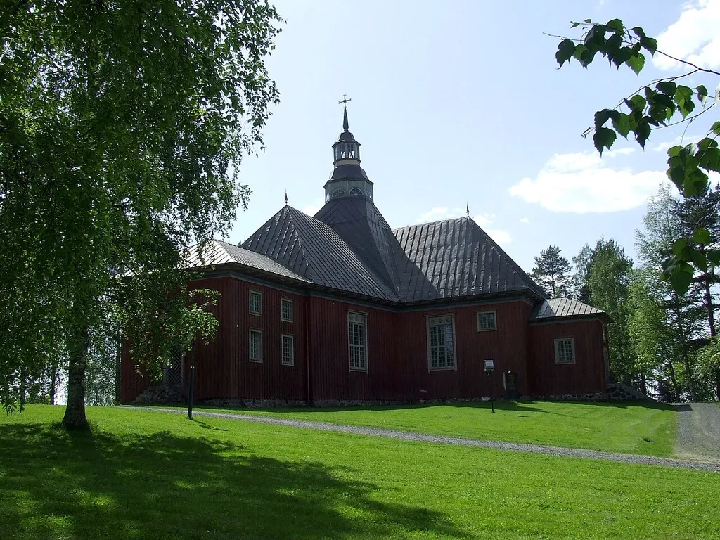 The Lutheran church in Ilomantsi, Finland.