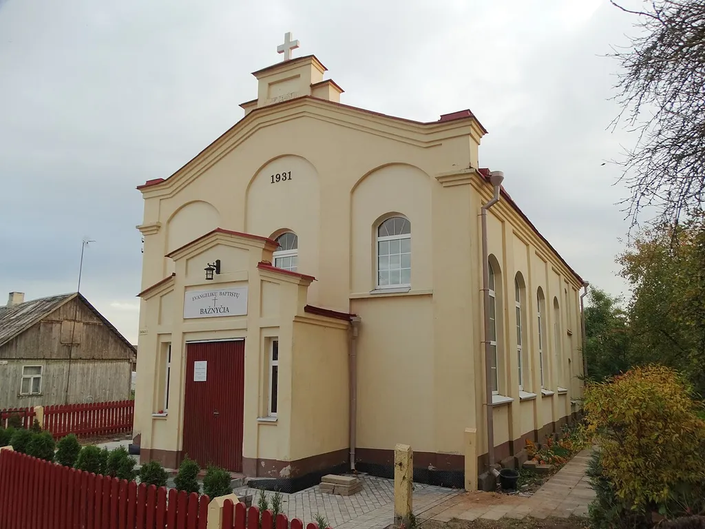 Baptist church in Ylakiai, Skuodas District, Lithuania