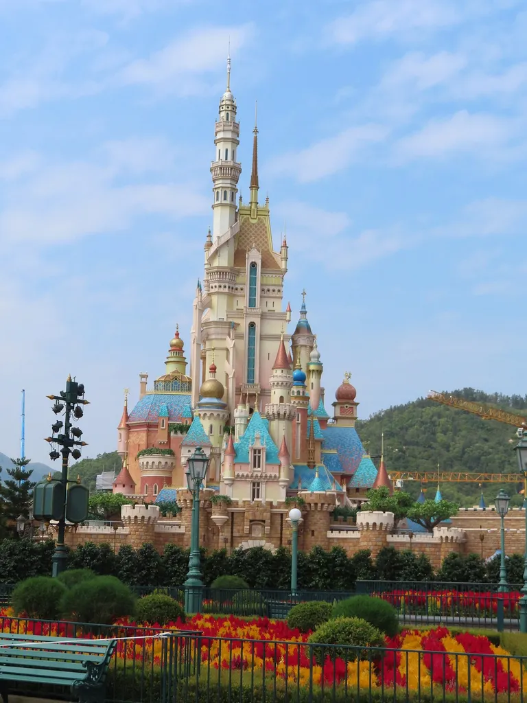 Castle of Magical Dreams of Hong Kong Disneyland taken in October 2020