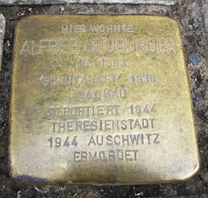Stolperstein dedicated to Alfred Neuburger