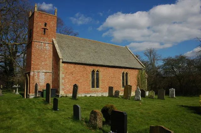 St Peter's parish church, Dorsington, Warwickshire. A small red-brick church was built in 1754–58, replacing an earlier one that was destroyed in a fire.